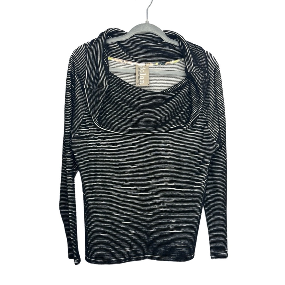 Anthropologie Dolan Striped Black and White Cowl Neck Top Size Small